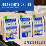 Roaster's Choice Subscription - ESPRESSO ROAST — Beans | Vertue Coffee Roasters